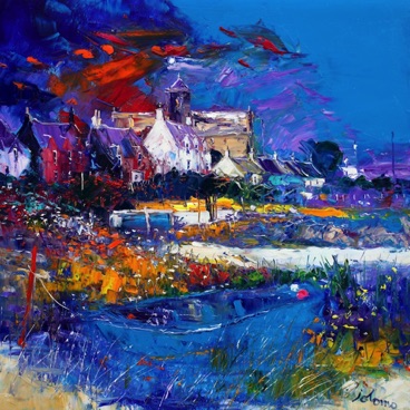 Evening Storm on the Abbey Isle of Iona 36x36